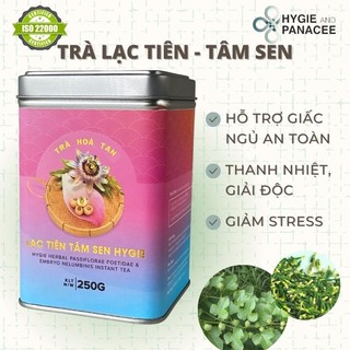Trà lạc tiên tâm sen hòa tan hygie & panacee hỗ trợ mất ngủ, ngủ ngon, thư giãn