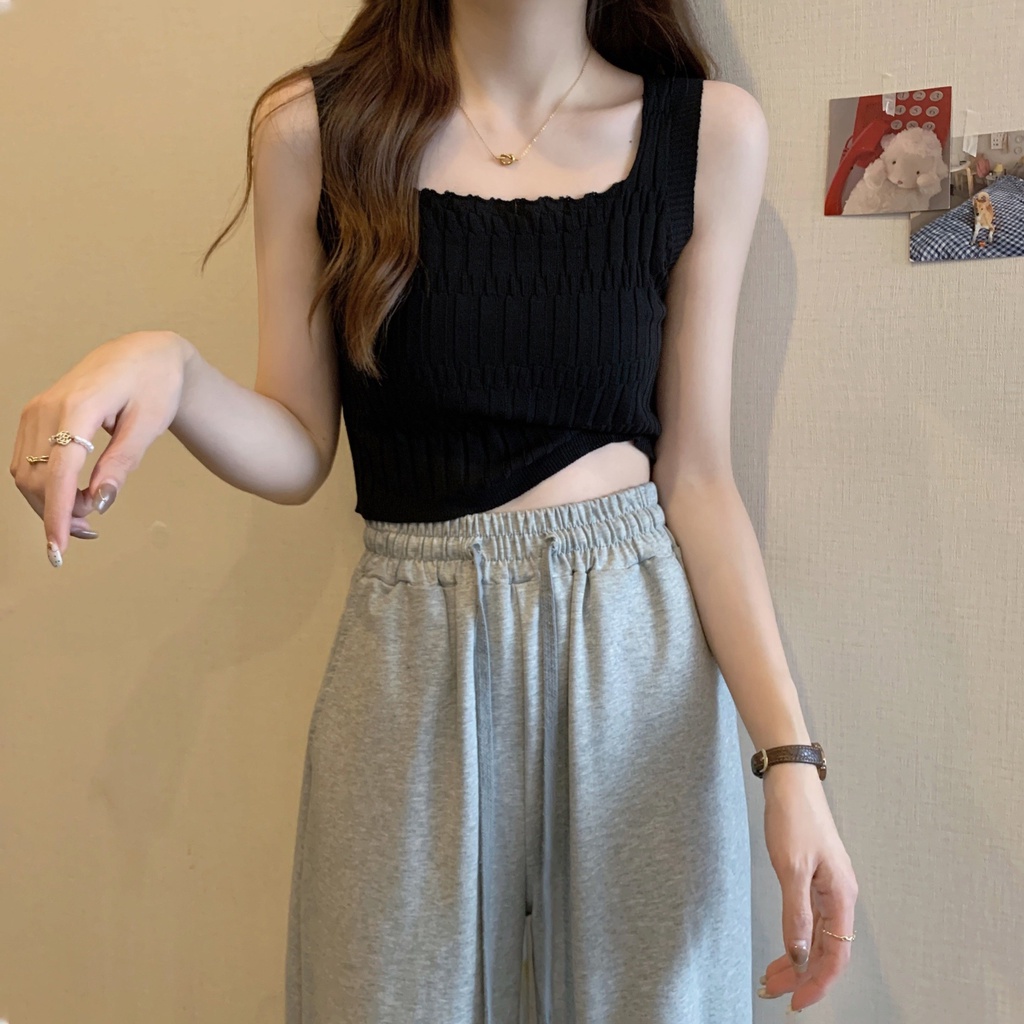 Áo Hai Dây Vải Lụa Lạnh Hở Lưng Thời Trang Mùa Hè Cho Nữ