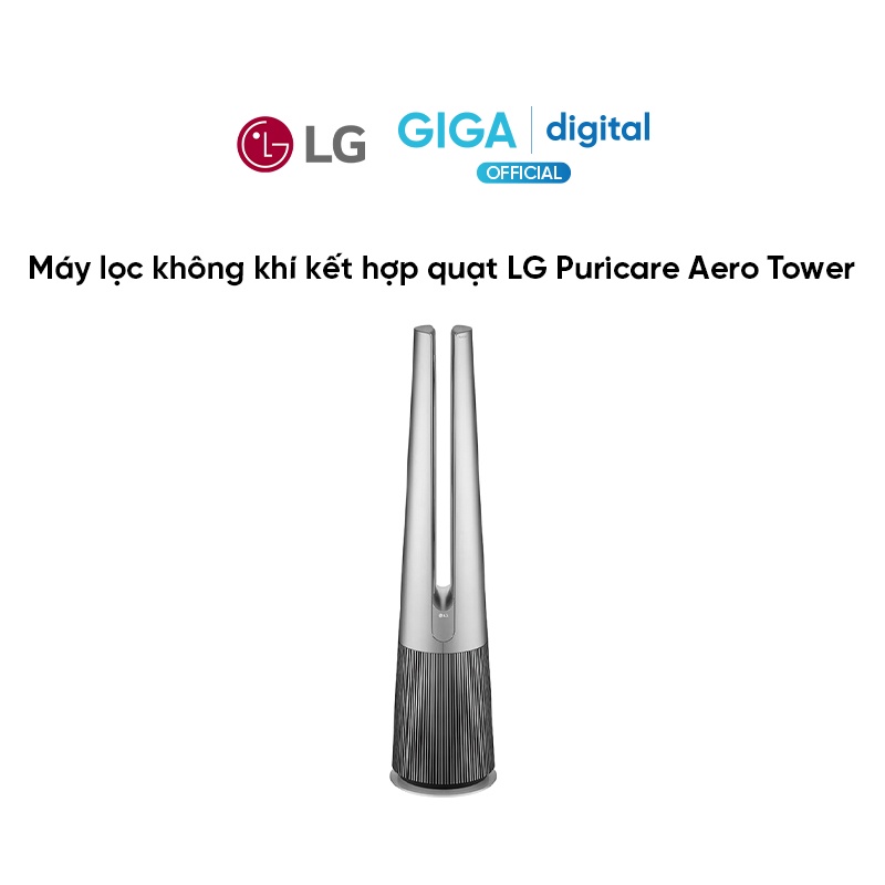 Máy lọc không khí kết hợp quạt LG Puricare Aero Tower - Cảm Biến Bụi Siêu Mịn PM1.0, Cảnh Báo Ô Nhiễm Cực Nhạy