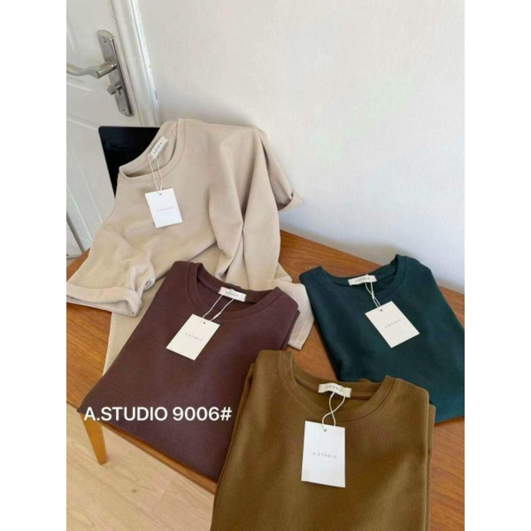 Áo thun trơn cổ tròn hàng QC