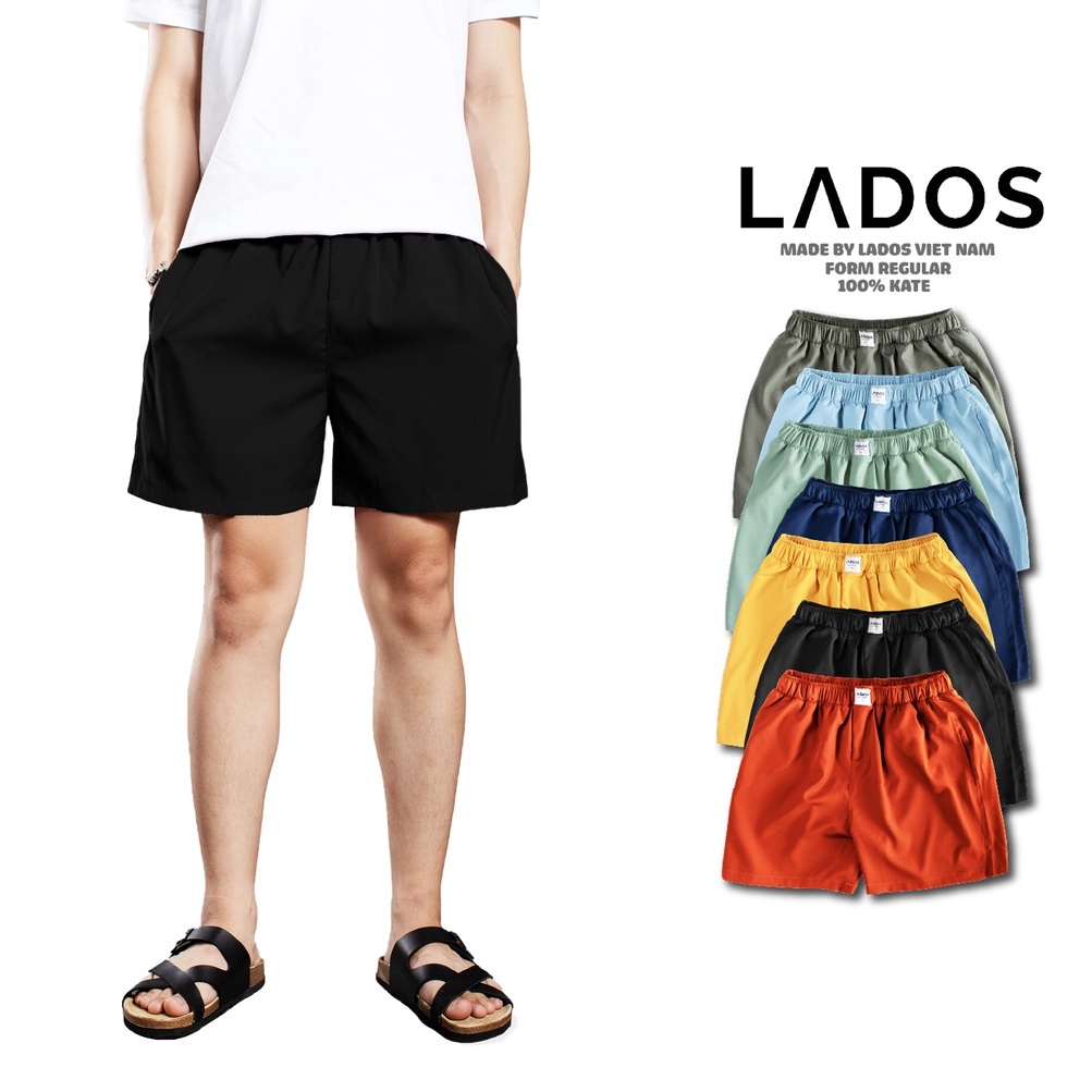Quần đùi kate mặc nhà có túi cho nam LADOS - 44071 - chất liệu co giãn, mềm mại giá rẻ