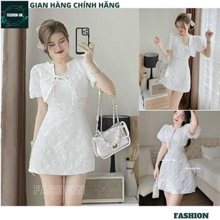 Sét váy đầm 2 dây thời trang nữ mặc đi chơi chất xốp gấm đầm 2 dây và áo khoác ngoài croptop tiểu thư - FASHION