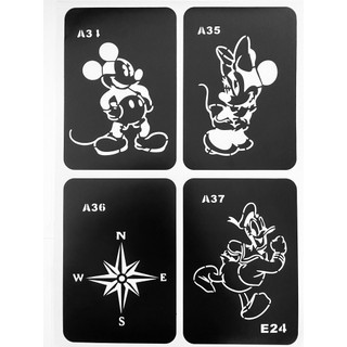 KHUÔN XĂM HÌNH CHUỘT MICKEY, DONALD DỄ THƯƠNG / 1 tấm A4 [KHÔNG KÈM MỰC XĂM]