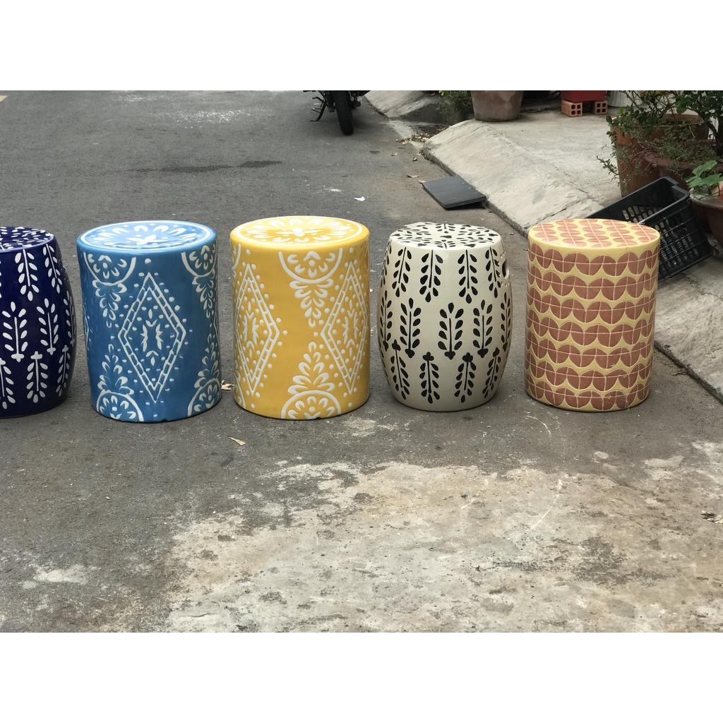 ĐÔN XUẤT KHẨU GỐM SỨ TRANG TRÍ DECOR KÊ CHẬU,GHẾ NGỒI TRONG HAY NGOÀI TRỜI 220223
