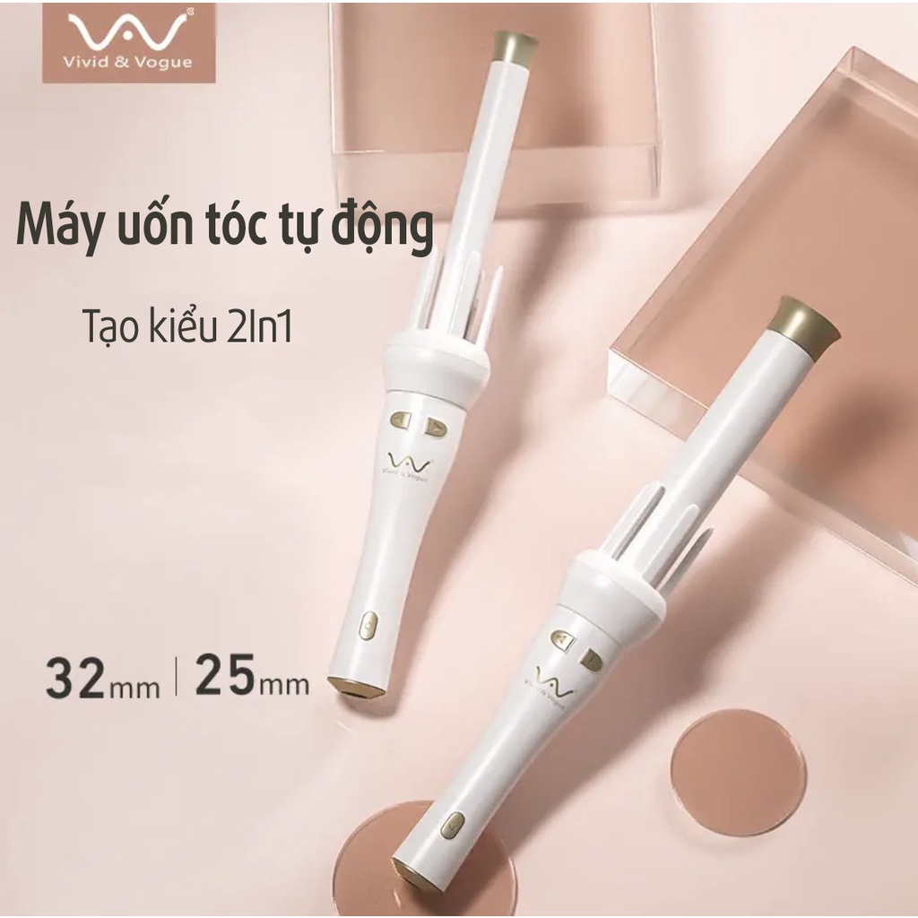 Máy uốn đa năng thế hệ mới Vivid&Vogue có trục kép tháo rời 13/25/32mm, máy uốn điều chỉnh nhiệt độ và có âm thanh báo