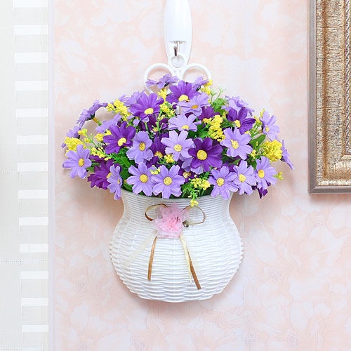 Giỏ hoa treo tường nhiều màu siêu xinh