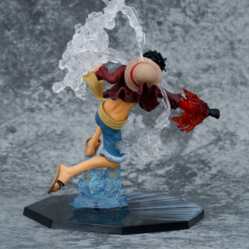Mô hình one piece Luffy đấm gear 2 Fz dùng cú đấm lửa băng mũ rơm cao 17cm,figure nhân vật anime đảo hải tặc Luffy Store