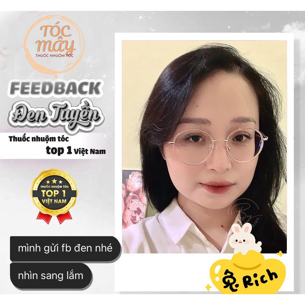 Thuốc nhuộm tóc Đen tuyền + tặng kèm trợ nhuộm