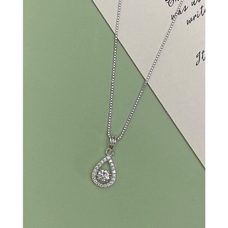 Dây chuyền bạc HAS đính đá Cz 45cm