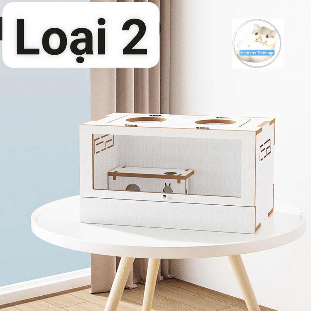 [Jonsanty]Lồng gỗ  cho hamster và thú cưng nhỏ