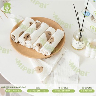 (MIPBI) Khăn sữa nhăn cao cấp 2 lớp cho bé