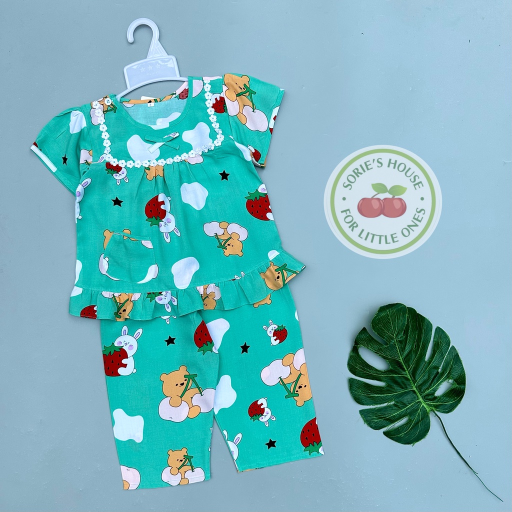 Bộ tole lanh ÁO TAY NGẮN QUẦN DÀI bé gái