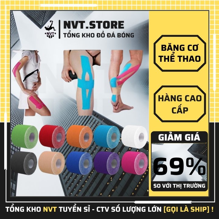 Băng cơ thể thao bóng đá dành cho tập luyện , băng chống nước 5 màu dành cho người lớn - NVT.store.vn