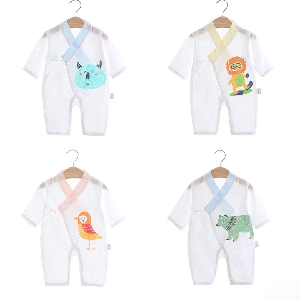Body yutaka dài mỏng mát mặc hè bodysuit bộ đồ liền thân cho bé trai bé gái hàng Quảng châu xuất Hàn