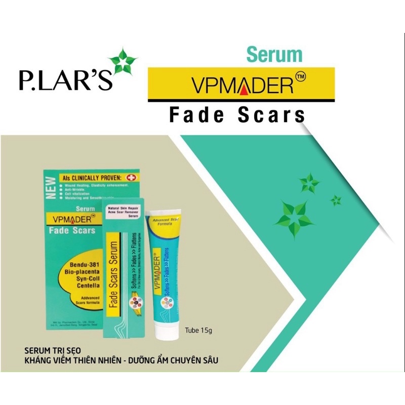 Fade Scars Serum kem mờ sẹo giúp làm mờ sẹo thâm do mụn, sẹo lồi, lâu năm