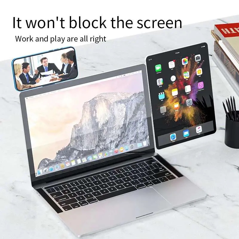 Giá đỡ từ tính cho điện thoại và máy tính bảng gắn lên Macbook / laptop hiệu WIWU Laptop Extender - Hotphukien Phân Phối