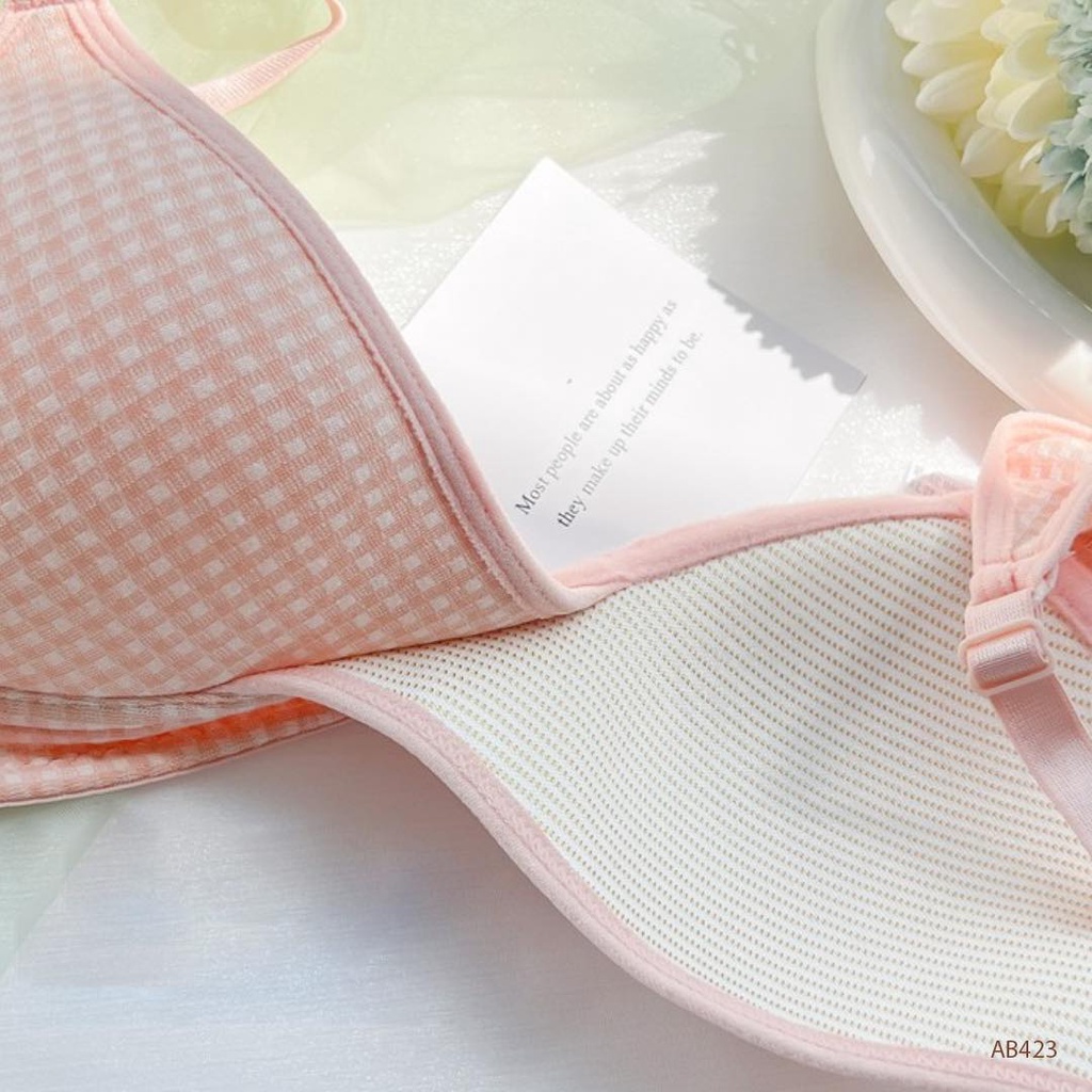 Áo ngực mút mỏng Just Bra không gọng chất liệu cotton thoải mái ôm gọn bầu ngực AB423