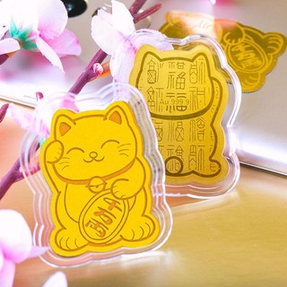 Miếng dán mèo thần tài may mắn