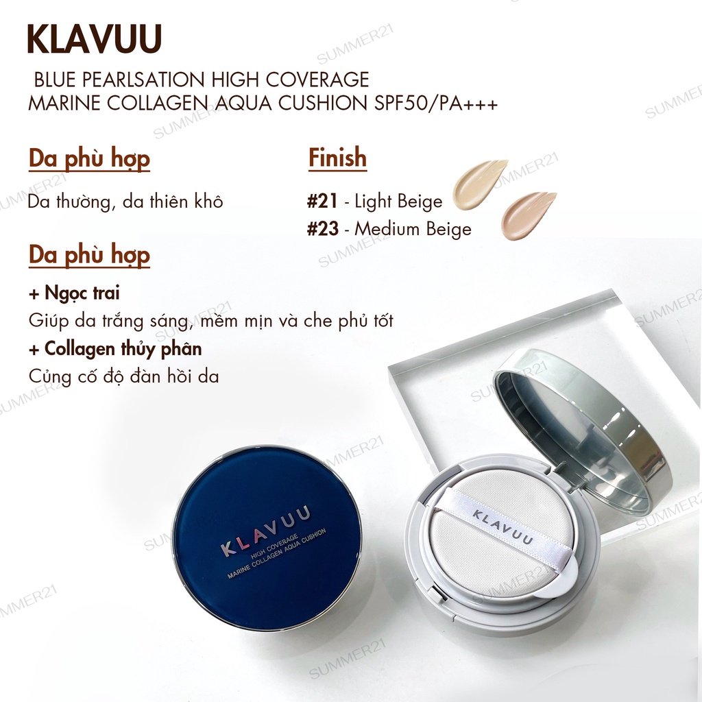 Phấn nước KLAVUU HIGH COVERAGE cushion