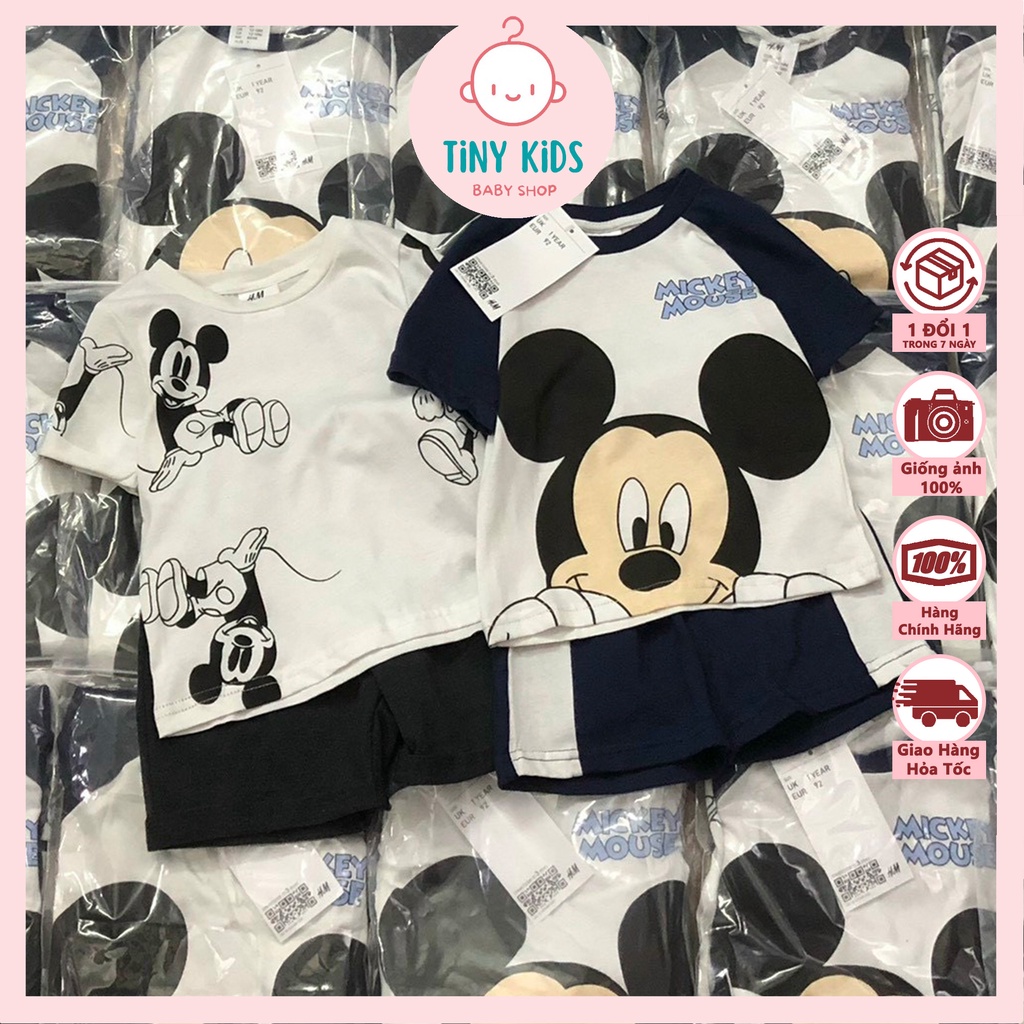 Set 2 Bộ Quần Áo Mickey Cho Bé, Hàng HM Chính Hãng Cao Cấp, Bộ Đồ Trẻ Em Siêu Dễ Thương - Tiny Kids Shop