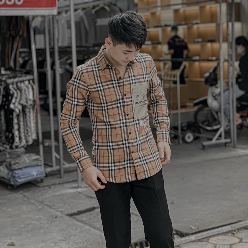 Áo sơ mi nam bbr dài tay kẻ sọc caro nhiều màu , chất liệu cotton thấm hút mồ hôi cực kỳ tốt