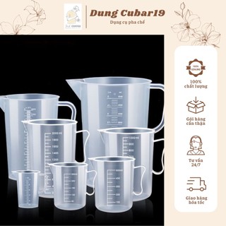 Ca đong nhựa định lượng có nắp 500ml- 1L- 2L- 3,5L- 5L, Cốc đong định lượng pha chế nhựa Polypropylen cao cấp