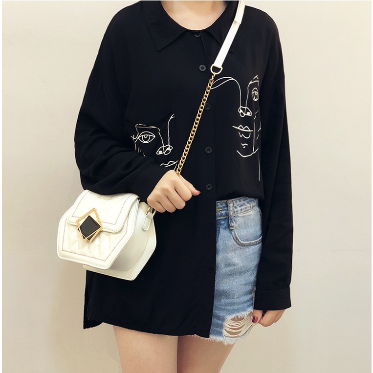 Túi xách nữ khóa gương dáng hình lục giác cực lạ hot trend mới nhất năm nay Capucha T276