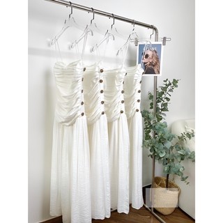 VÁY MAXI ĐÍNH NÚT SƯỜN EO (V36)