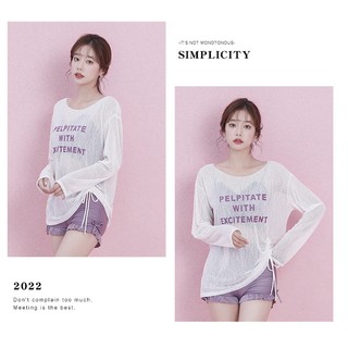 Set bikini đi biển tím kèm áo lưới trẻ trung 2023 có bigsize