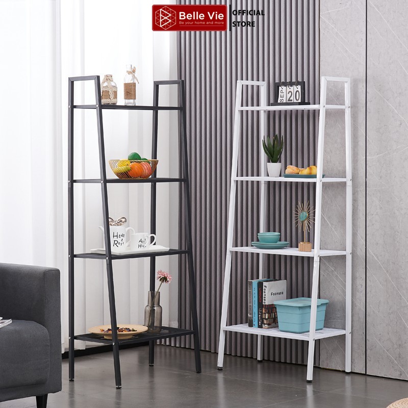 Kệ sắt decor 4 tầng, kệ để đồ hình thang trang trí nhà cửa