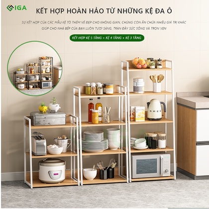 Kệ đa năng, kệ nhà bếp thiết kế hiện đại khung thép chống ghỉ sơn tĩnh điện - GK06