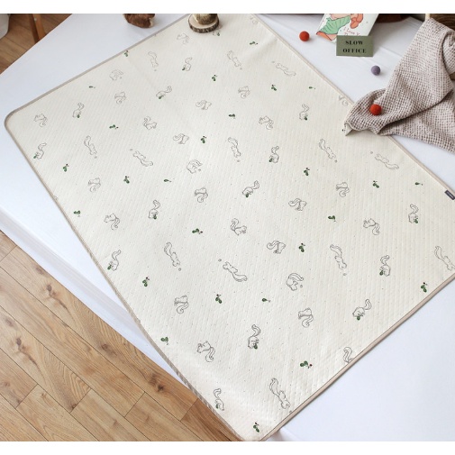 Thảm chống thấm cotton organic Prielle /thảm em bé /miếng lót em bé/ Made in Korea