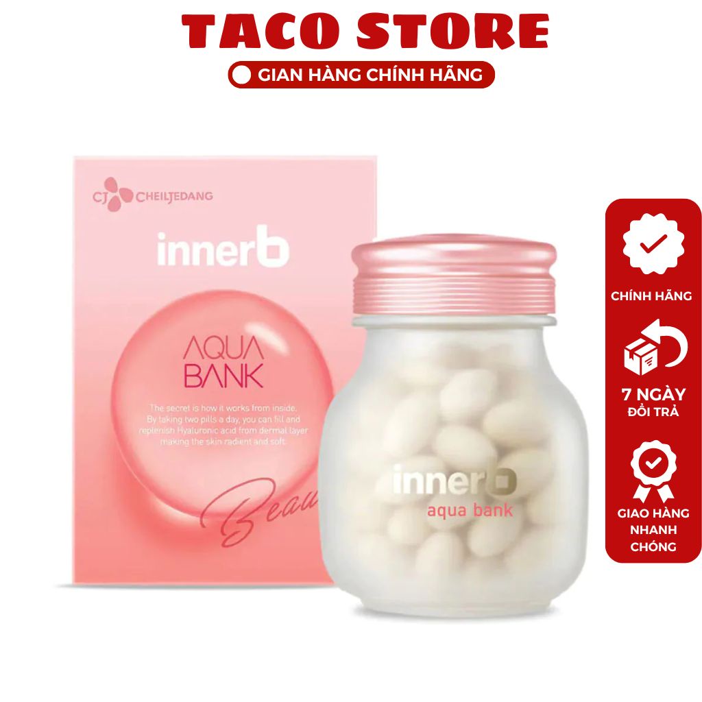 Viên uống cấp nước Innerb Aqua Bank 56 viên - Giúp da trắng hồng, căng mịn