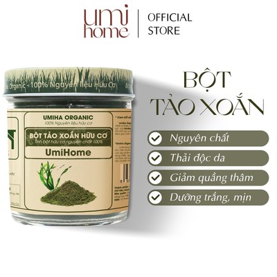 Bột Tảo Xoắn đắp mặt nạ hữu cơ UMIHOME nguyên chất 135G