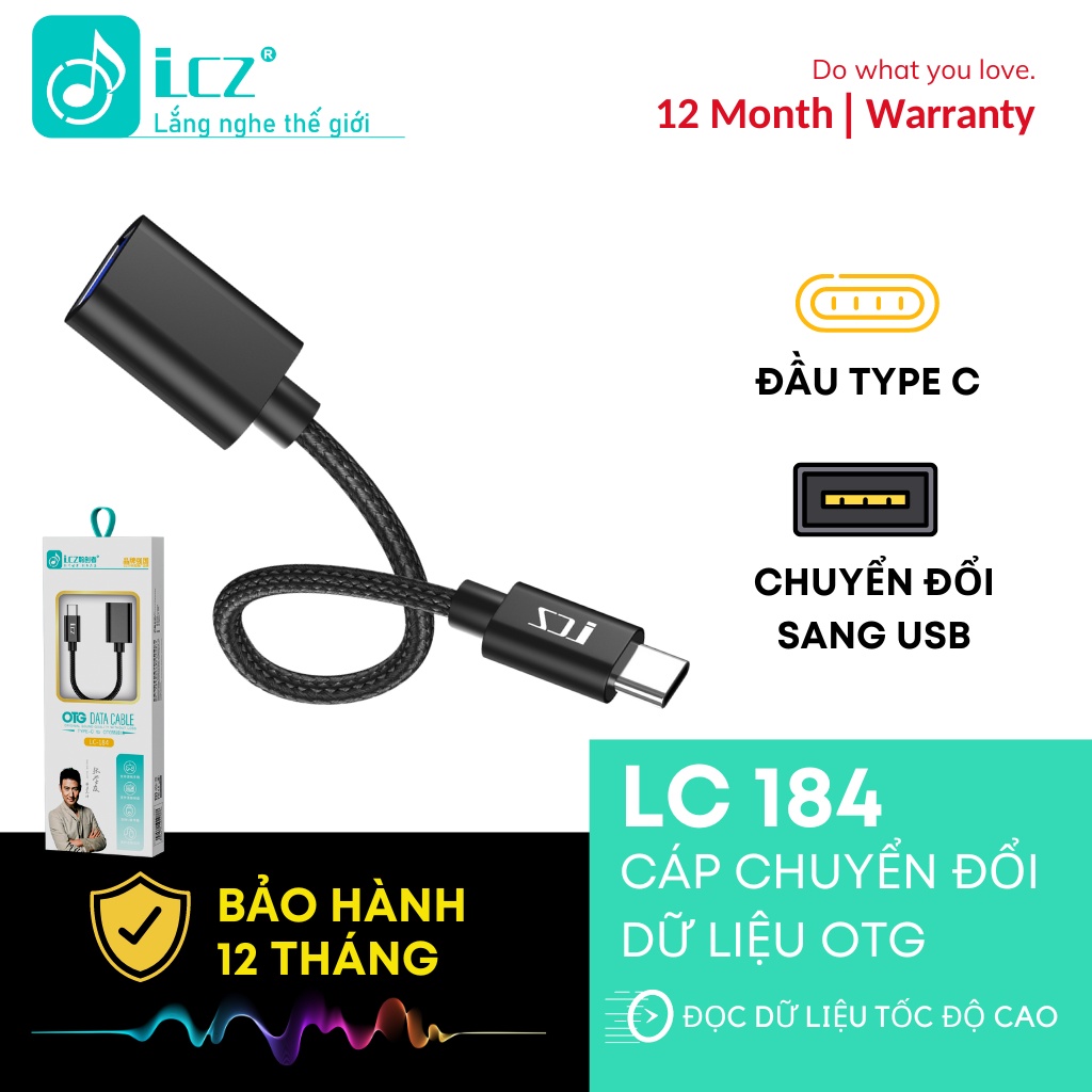 Bộ chuyển đổi OTG Type C sang USB đọc dữ liệu tốc độ cao kết nối máy tính bảng/ bàn phím/ chuột nhanh chóng