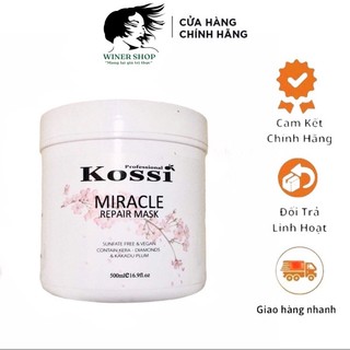 Hấp dầu phục hồi tóc hư tổn KOSSI giúp tóc suôn mượt dung tích 500ml