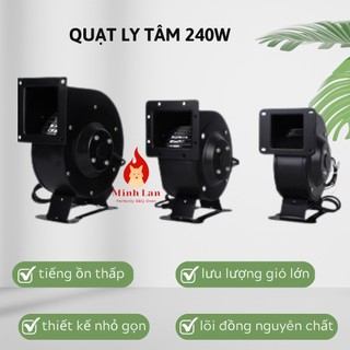 Quạt ly tâm mini công suất 240W, quạt hút mùi bếp nướng [ Quạt Con Sên]