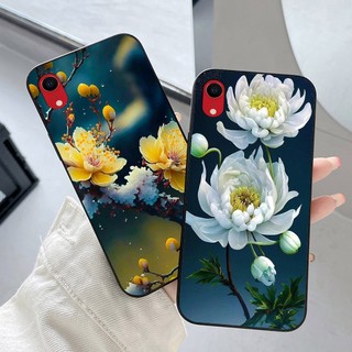 Ốp lưng Iphone XR in nhám hình hoa cỏ