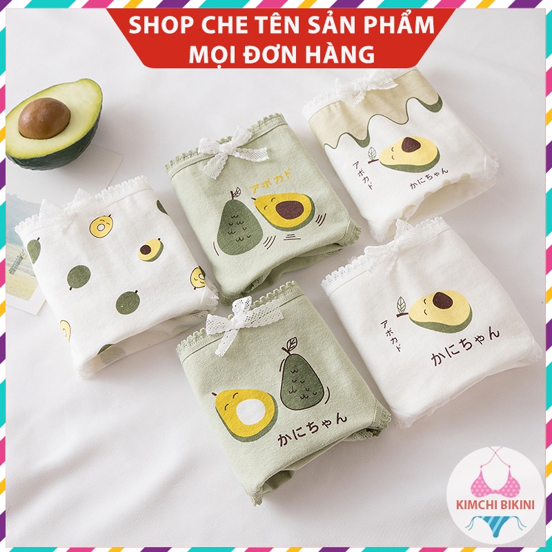 Quần lót Cotton mịn cạp chun xinh đẹp dễ thương KIMCHIBIKINI Quần lót bơ mềm mại thoáng mát QL094