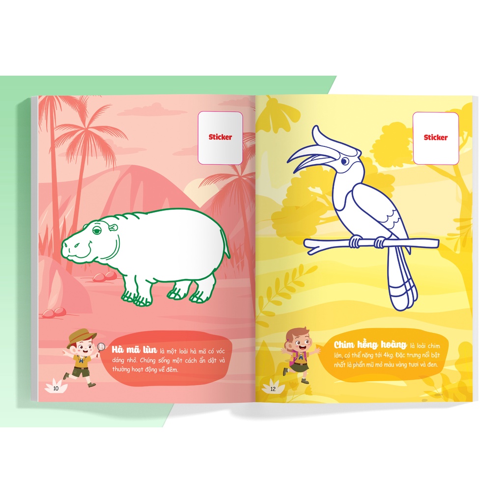 Sách Con tô màu: Thám hiểm rừng nhiệt đới