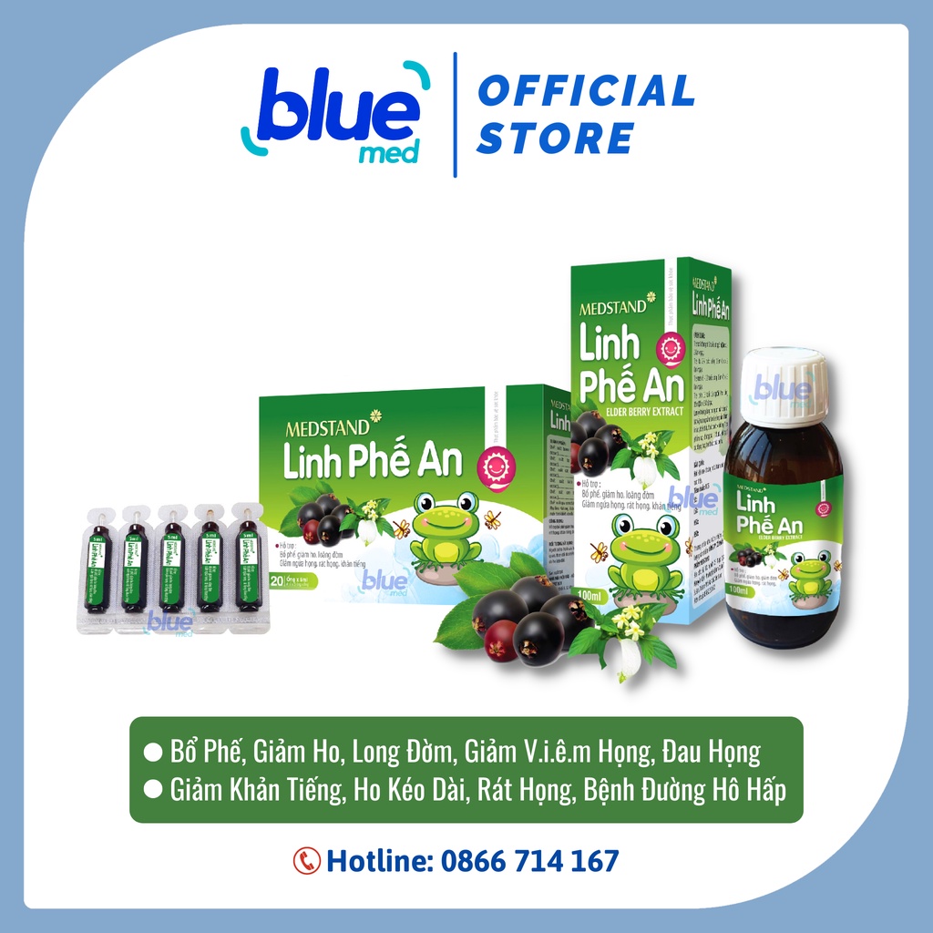 Siro Ho Linh Phế An - Siro Ho Cho Bé, Bổ Phế, Giảm Ho, Ngứa Họng, Đau Rát Họng (Hộp 20 Ống, Lọ 100ml) [Chính Hãng]