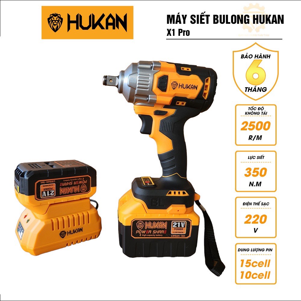 Máy siết bulong HUKAN X1 Pro lực siết 330nm