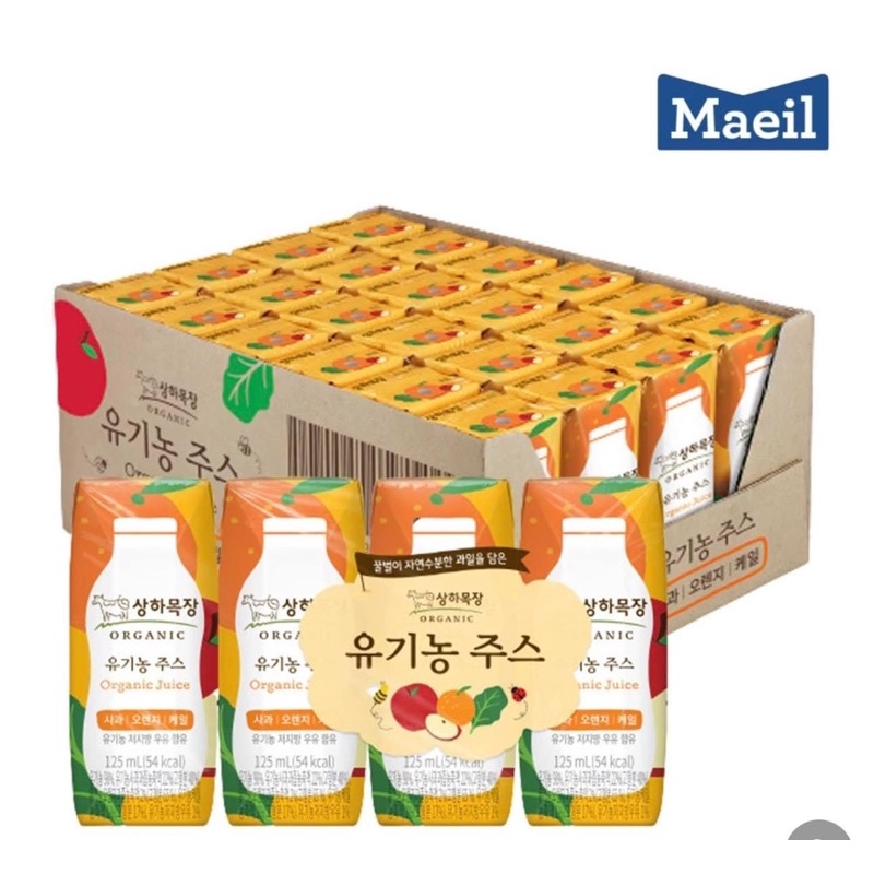 Nước trái cây hữu cơ Organic Maeil cho bé Hàn Quốc