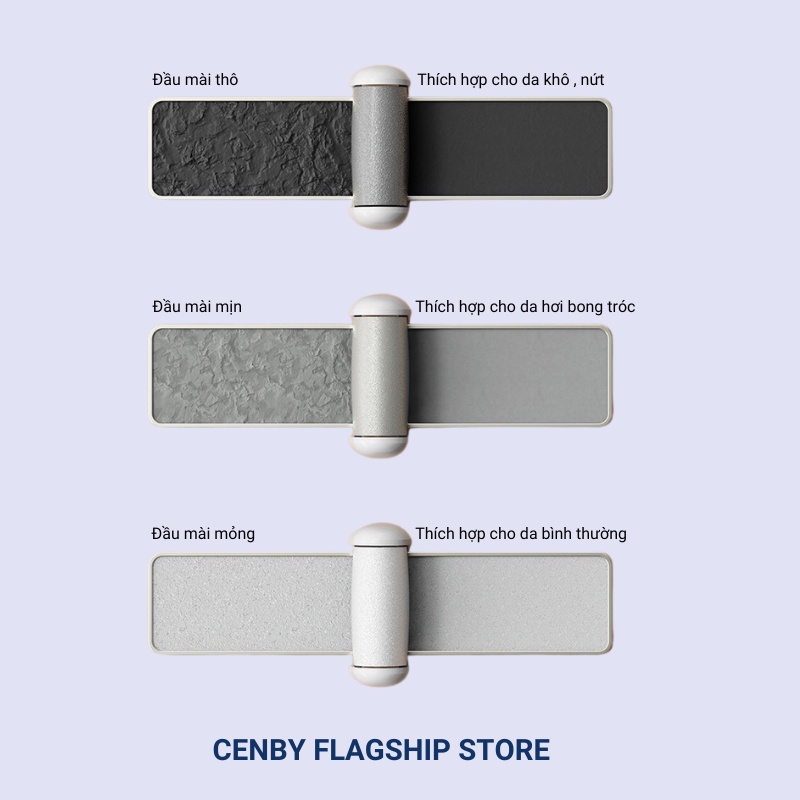 Máy chà gót chân CENBY C500 tẩy tế bào chết cho tiệm nail, cá nhân tại nhà giúp làm mềm sáng gót chân
