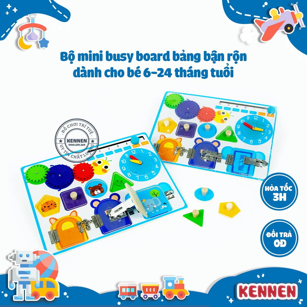 Mini busy board bảng bận rộn dành cho bé 6-24 tháng tuôi