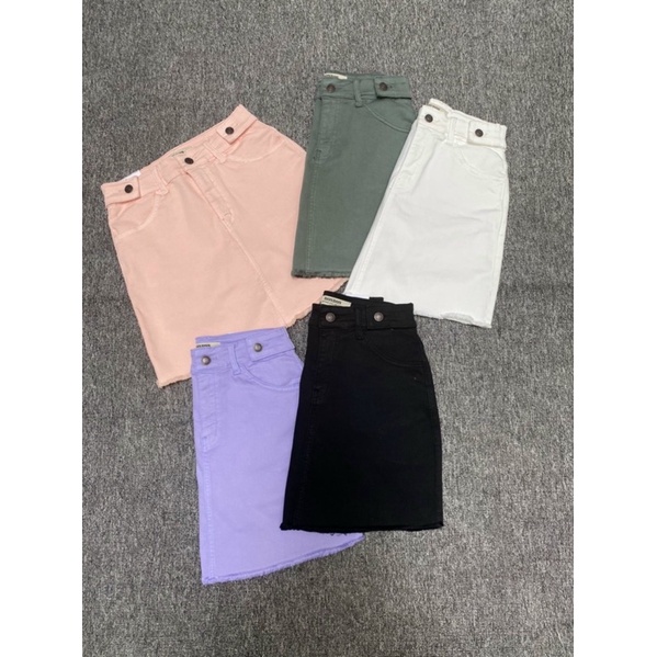 Váy quần xuất khẩu lai tua jean co giãn