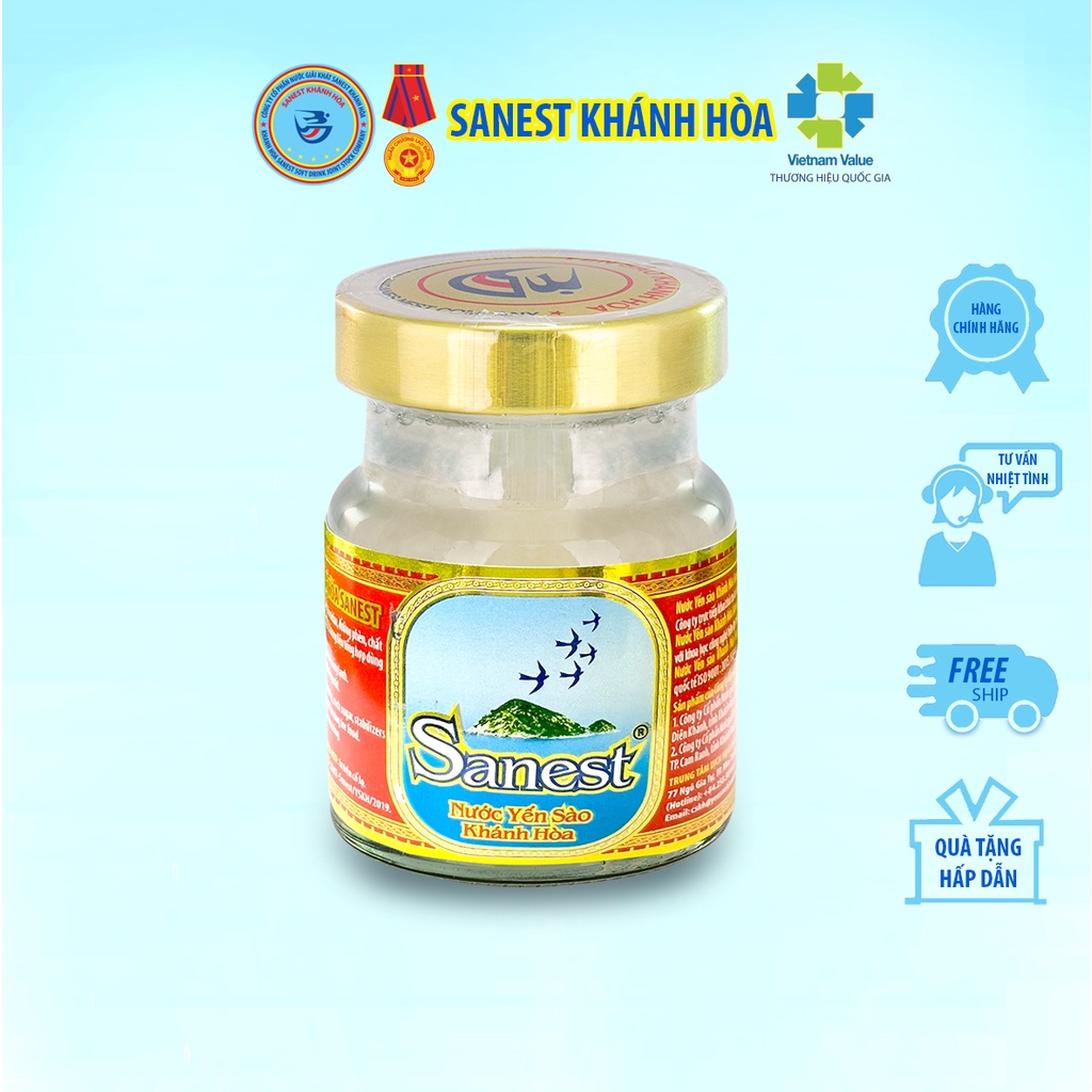 Nước Yến Sào Khánh Hòa Sanest - Lọ 70ml có đường