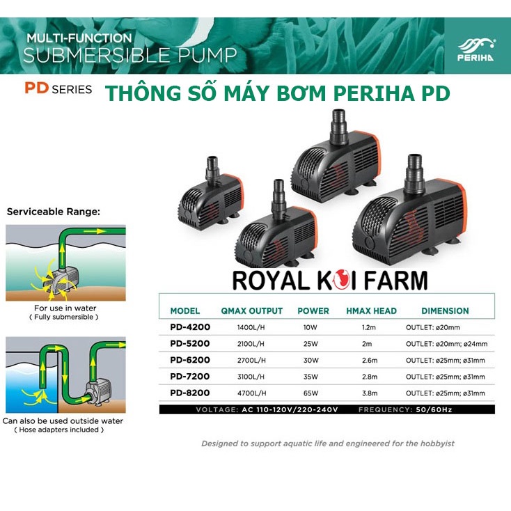 Máy bơm Periha PD 4200 | 5200 | 6200 | 7200 | 8200