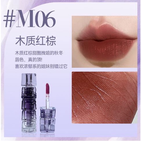 Son kem lì Kakashow đỏ nâu Mist Side Lip Glazez Chính Hãng nội địa Trung