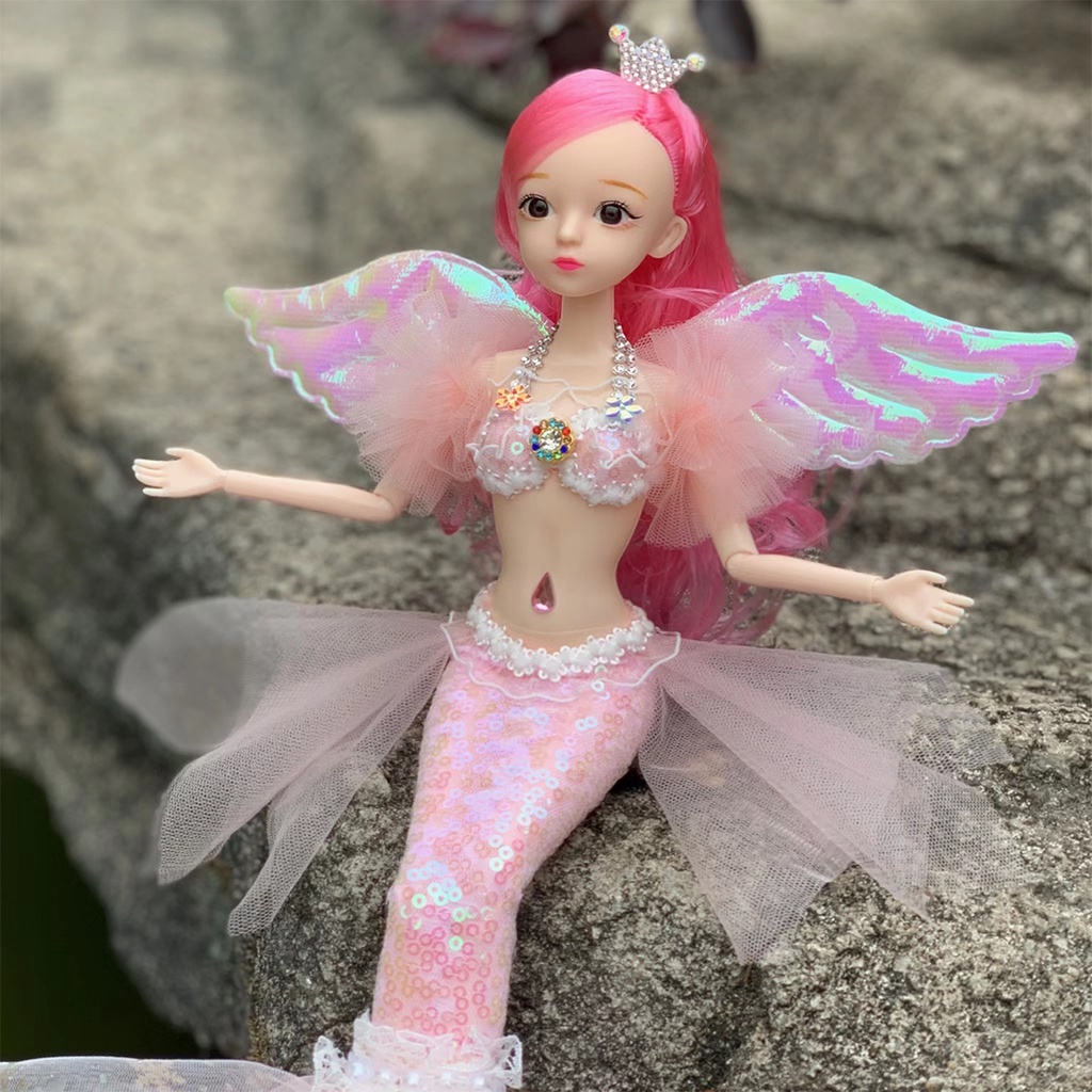 Cao 45cm - 13 phần có thể hoạt động khớp,đáng yêu nàng tiên cá Barbie barbie cô gái quà sinh